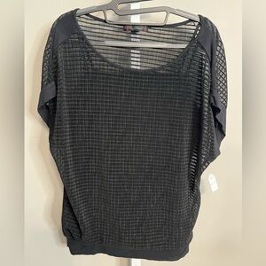 HeartSoul Black Sheer Lined Blouse